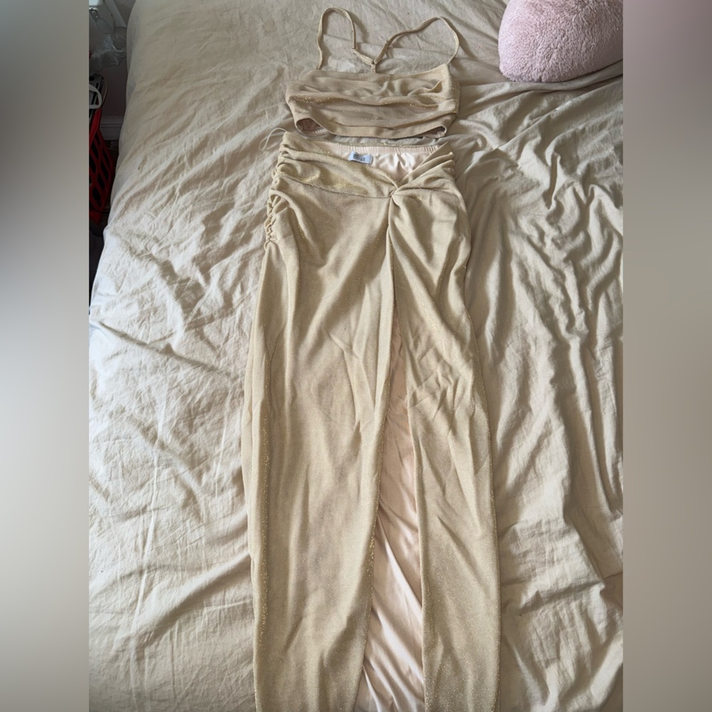 Oh Polly Cream Two-Piece Dress